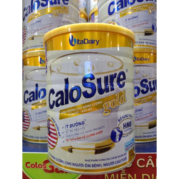 Sữa bột Calosure gold ít đường 900g,có và không quà