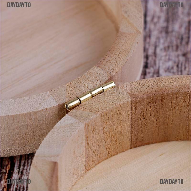 1 Hộp Gỗ Tròn Đựng Trang Sức