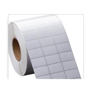 Giấy in nhiệt khổ 35x22 mm, 3 tem/hàng, cuộn dài 50m.