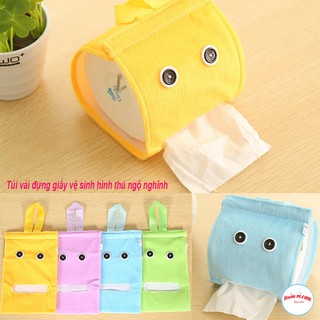 Túi Vải Treo Tường Đựng Giấy Vệ Sinh Hình Thú Dễ Thương br00674