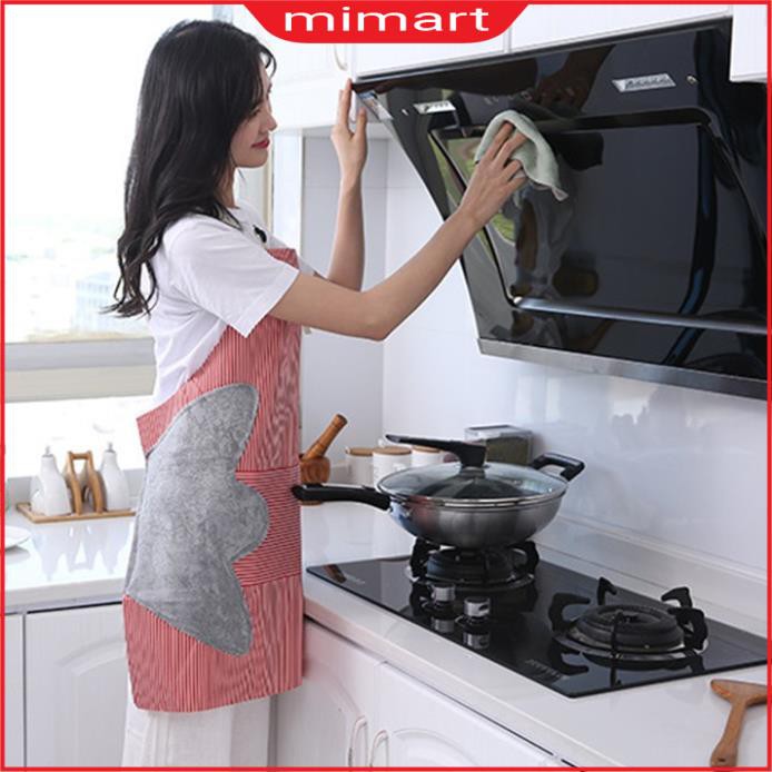Tạp dề nấu ăn chống thấm nước, tạp dề nấu ăn có miếng lau tay túi đựng đồ kiểu nhật bản