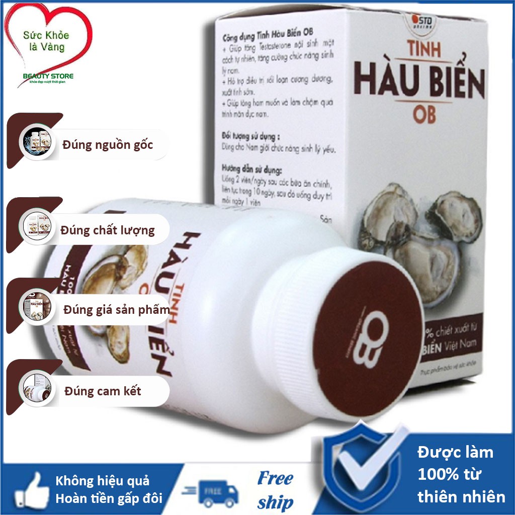 Tinh chất Hàu biển Ob - trị xuất tinh sớm, rối loạn cương dương