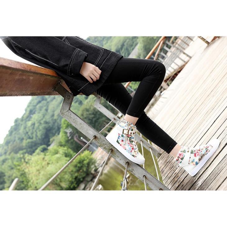 Sẵn Hàng - Giày thể thao nữ cổ cao nạm kim loại cực xinh -dg16 Có Sẵn ⚡ CHẤT sịn : ❀ ❀ * < ` : ^ * : ;