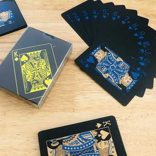 Bộ Bài Tây Poker Nền Đen Cao Cấp Chọn Màu – Bài Tây Nhựa PVC Chống Nước Màu Đen –Hãng miDoctor