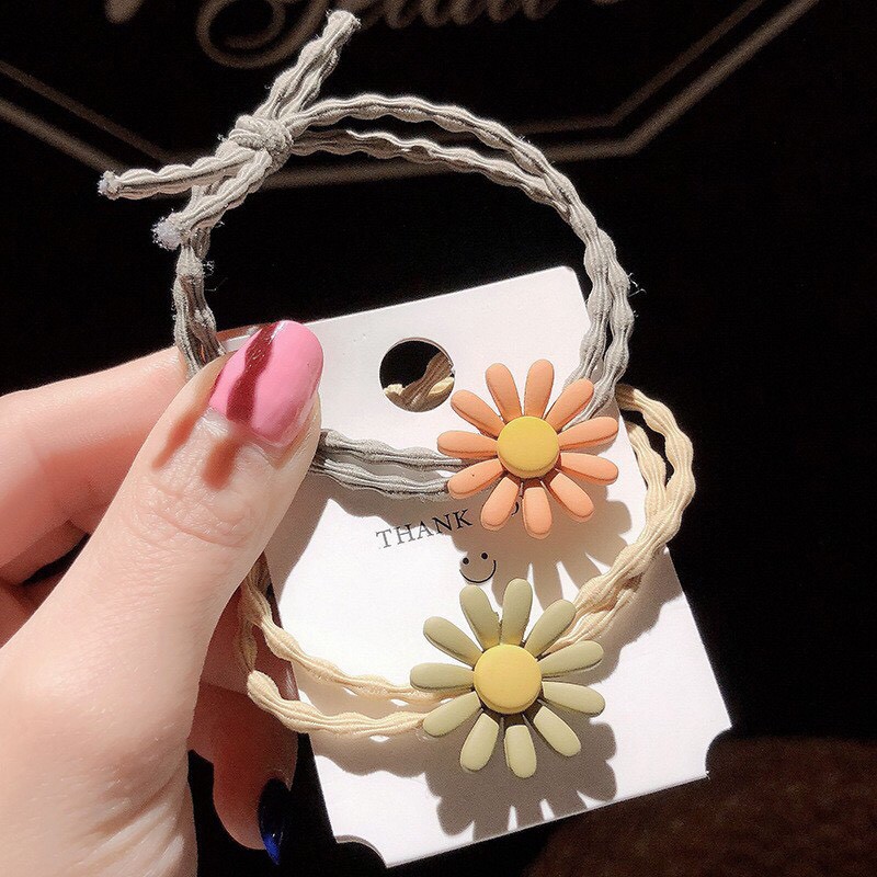 Dây cột tóc hoa cúc  Puha thời trang xinh xắn nhiều màu