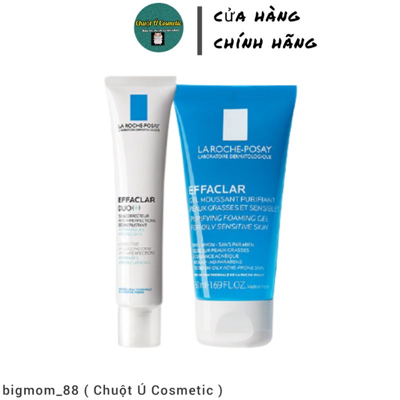 Bộ đôi giảm mụn thông thoáng lỗ chân lông và ngừa thâm La Roche Posay Effaclar Duo+