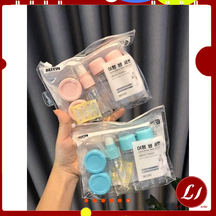 Sét 6 bộ CHIẾT MỸ PHẨM MINI tiện dụng cho những chuyến đi xa, đi du lịch -labi