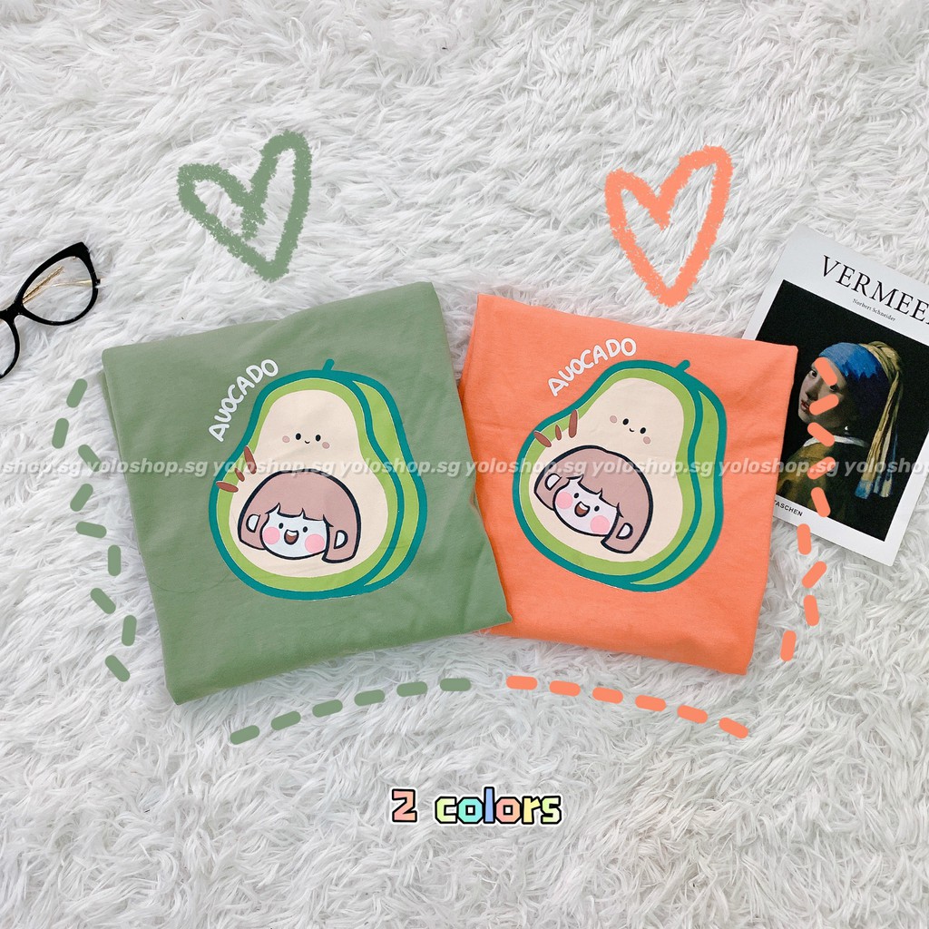Áo thun tay dài  TRÁI BƠ AVOCADO  phông Unisex nam nữ tee oversize form rộng pull Ulzzang Streetwear thu đông vải mềm