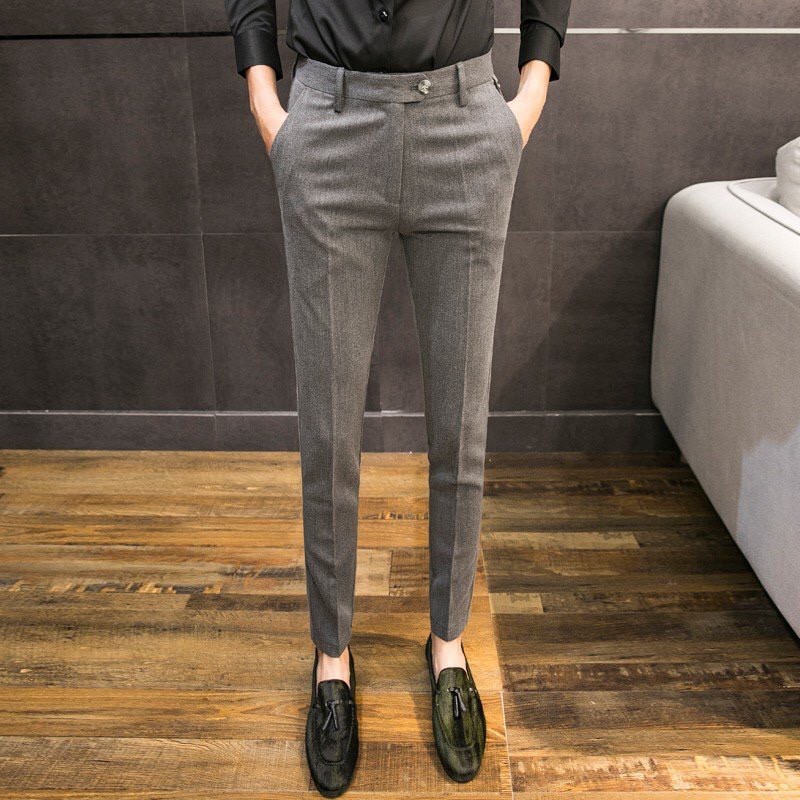 Quần Âu nam Xám Đậm(CAM KẾT ĐẸP) Quần Tây nam Ghi Đậm dáng hàn quốc, vải không xù | BigBuy360 - bigbuy360.vn