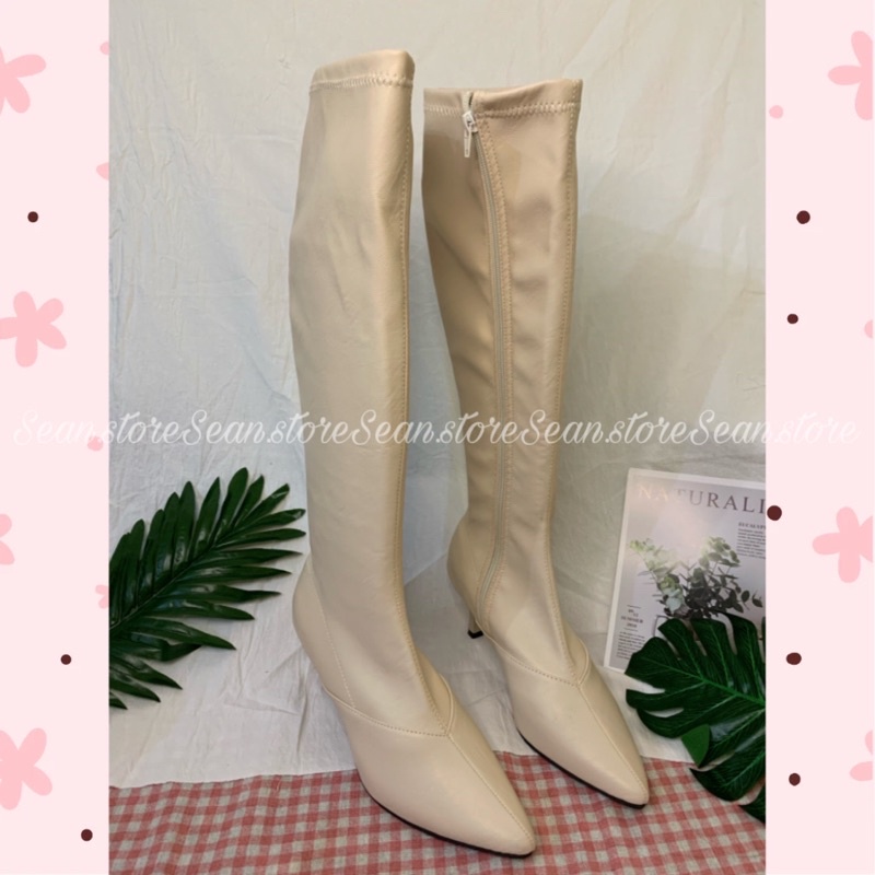 💞[ SẴN BE 39 ] Bốt Đùi Nữ- Bốt Da Cao Gót Mũi Nhọn Cao 7cm ( có ảnh thật ) | BigBuy360 - bigbuy360.vn