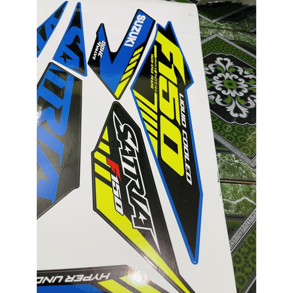 Tem Rời Dán Xe Raider FI Mẫu Zin 2021 Xanh Cực Đẹp, Hàng 3 Lớp Chất Lượng Cao ,Team Decal