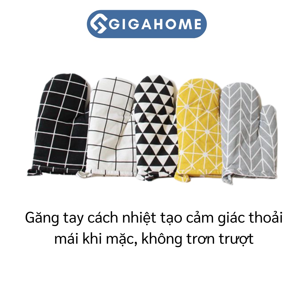 Găng Tay Làm Bánh/ Lò Nướng Chịu Nhiệt GIGAHOME Vải Dày Dặn Nhiều Họa Tiết 6007