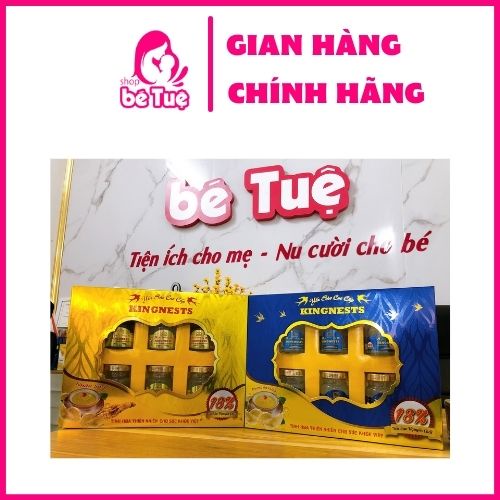 [CHẤT LƯỢNG] Nước Yến Sào Cao Cấp KingNests Chưng Đường Phèn/ Ăn Kiêng/ Nhân Sâm 18% Tổ Yến Nguyên Chất (6 lọ x 70ml)