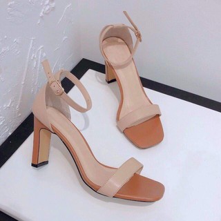 miễn ship Giày sandal công sở bít mũi trơn và sọc Nanas