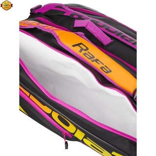 12.12 Túi Tennis Babolat PURE AERO RAFA mẫu mới màu đen phối tím cam