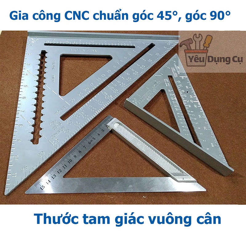 Thước ke góc 45 độ, góc vuông chuẩn - gia công CNC