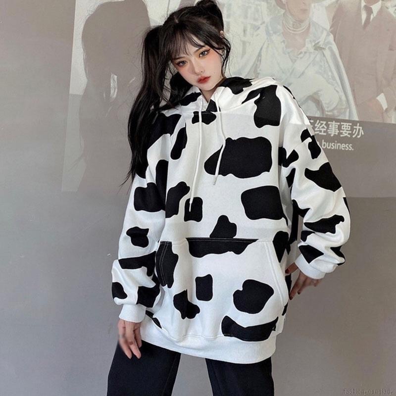 Áo Hoodie Unisex Bò Sữa Hottrend  🐮 Áo Hoodie Nam Nữ In Hình Bò Sữa Ngộ Nghĩnh_Nano Ulzzang | BigBuy360 - bigbuy360.vn