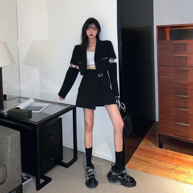 SET BLAZER ÁO CROP + VÁY NGẮN cá tính ( ꈍᴗꈍ) | BigBuy360 - bigbuy360.vn