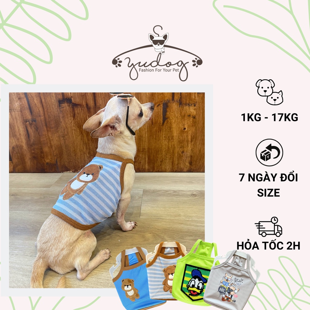 Áo cho chó mèo yudog - áo dây phom croptop mặc cho chó mèo thú cưng