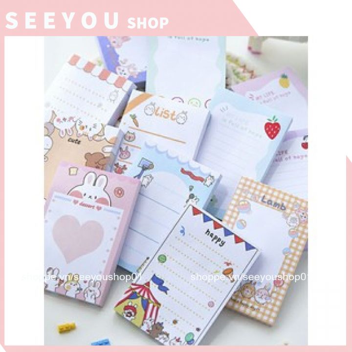 Set 3 Note Morandi Hoạt Hình