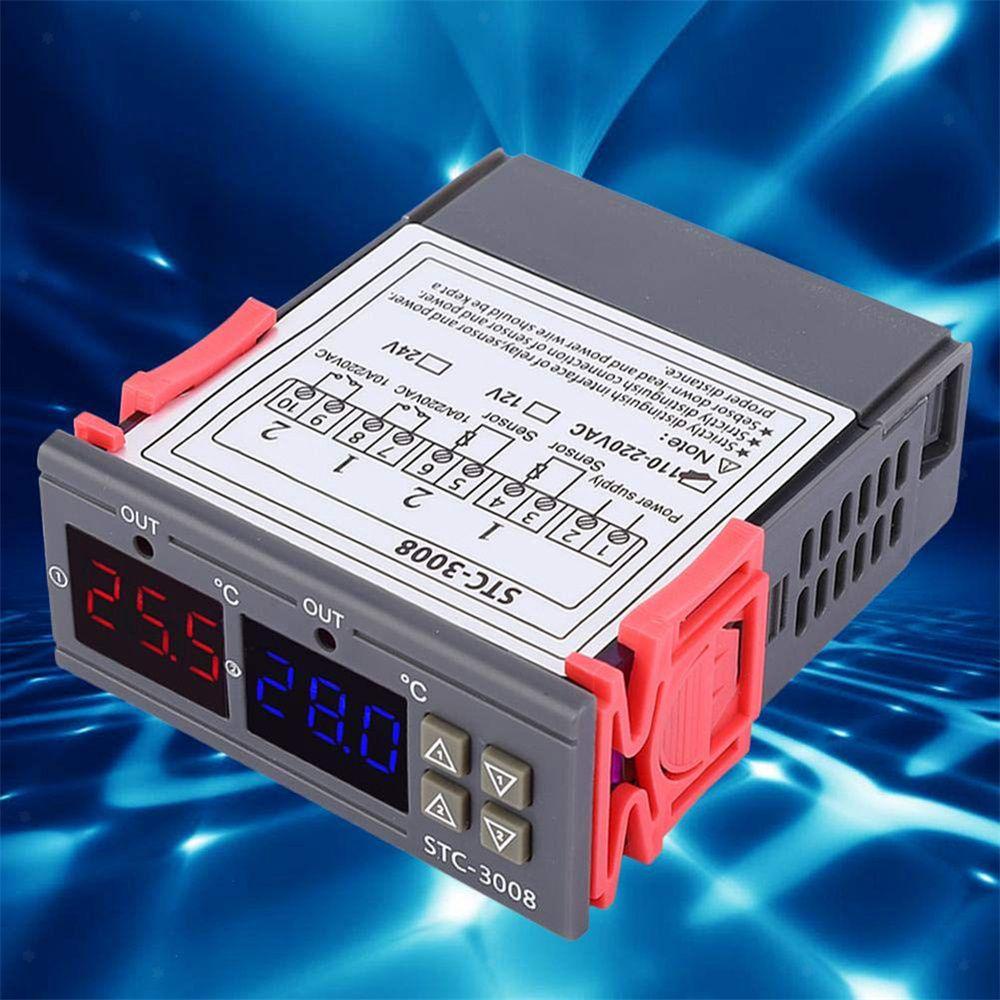 DORAW Bộ Điều Khiển Nhiệt Độ 24V Hai Rơ Le STC-3008
