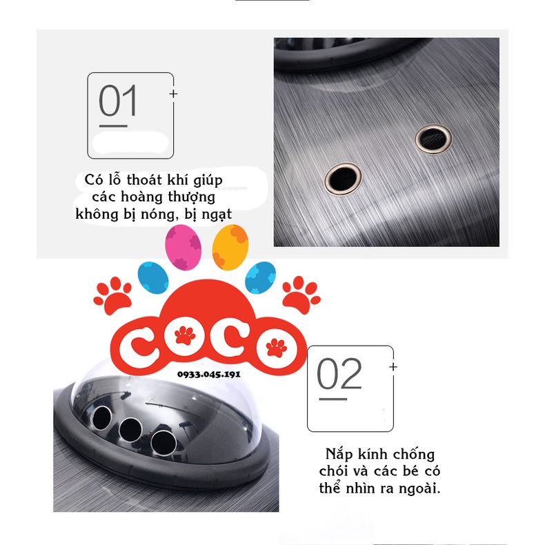 Balo phi hành gia cho chó mèo kèm đệm lót