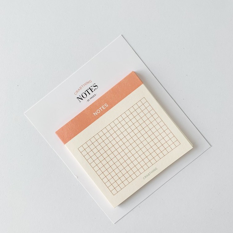 Giấy note chú thích kẻ ô vuông - Crabit Grid Notepad - 30 tờ [GIÁ TẬN XƯỞNG]