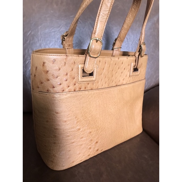 Túi da đà điểu thật 28cm mới