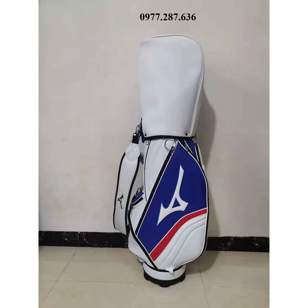 Túi đựng gậy golf túi gậy Mizuno da PU bóng 14 - 16 gậy chống bụi 5 ngăn cao cấp TM020