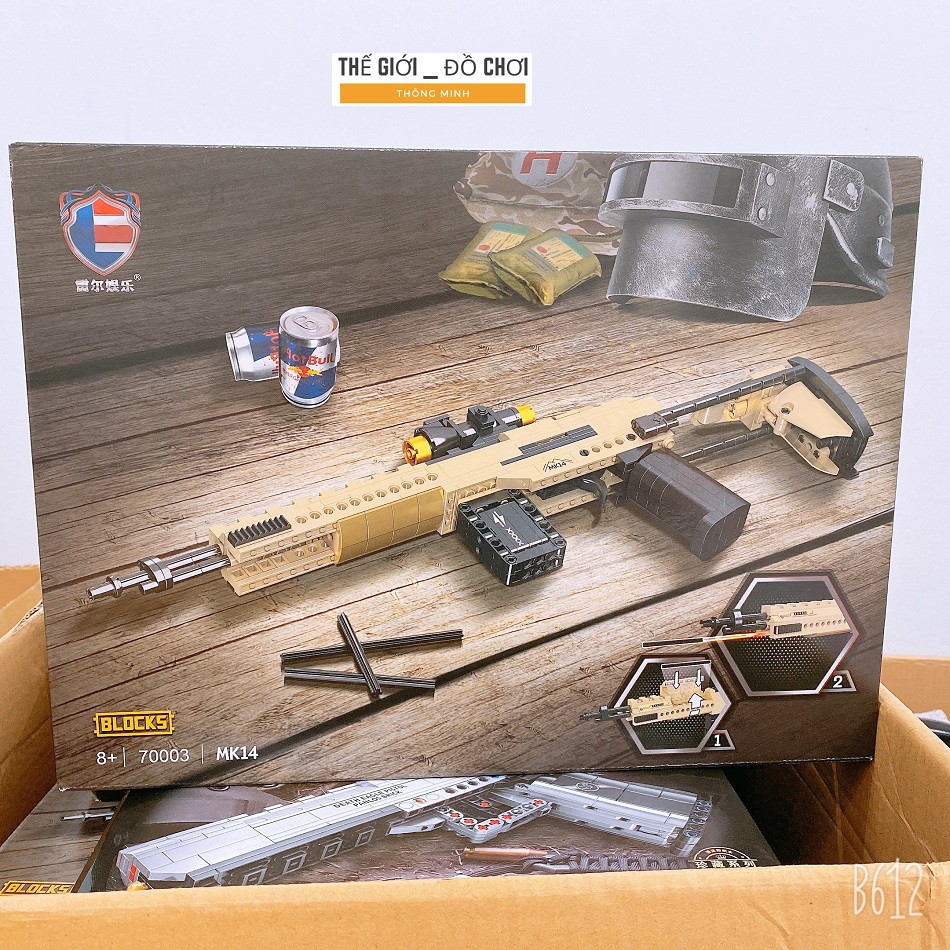 Bộ đồ chơi lego xếp hình Lắp ráp mô hình PUBG MK14