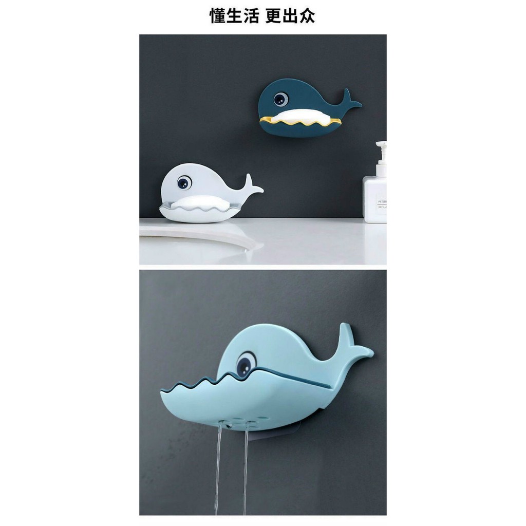 Kệ để xà bông tắm hình chú cá voi cute Dumi Shop