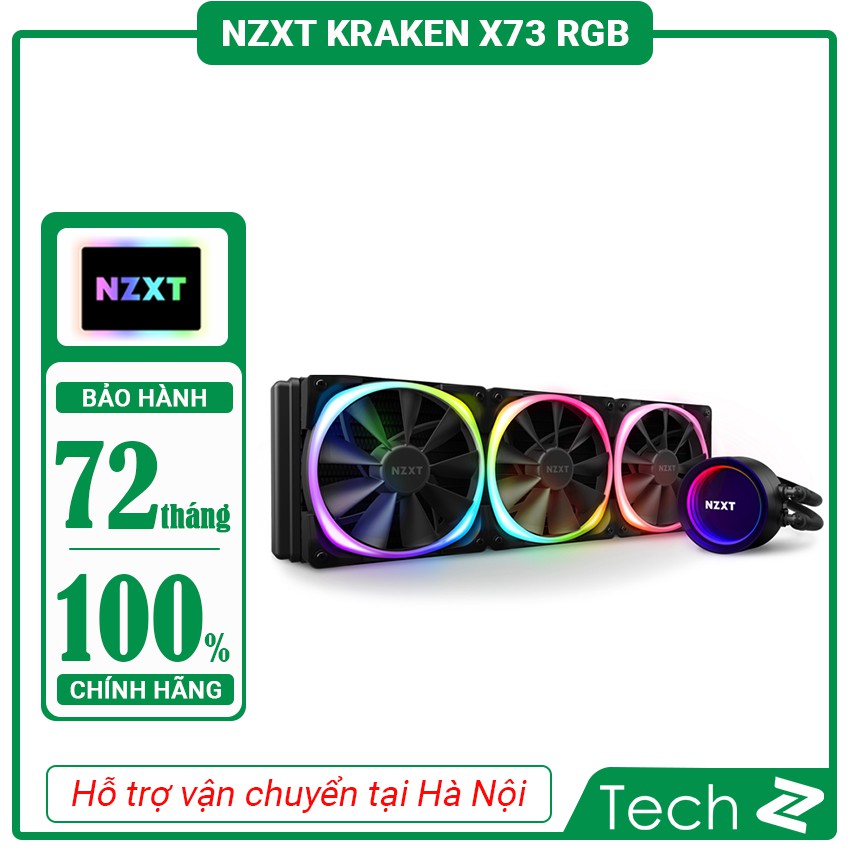 [Mã 11ELSALE1 giảm 5% đơn 3TR] Tản nhiệt nước CPU NZXT Kraken X73 RGB