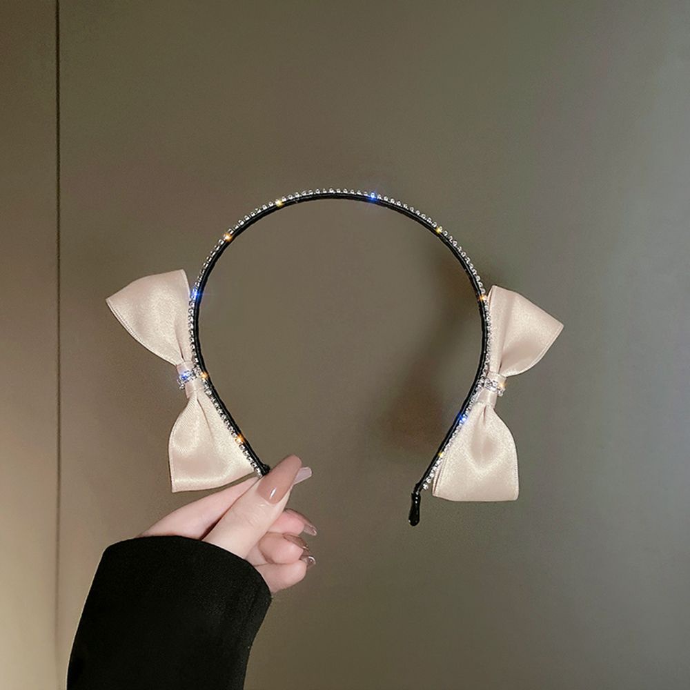 Cài tóc đính nơ và kim cương giả phong cách Hàn Quốc cổ điển hợp thời trang