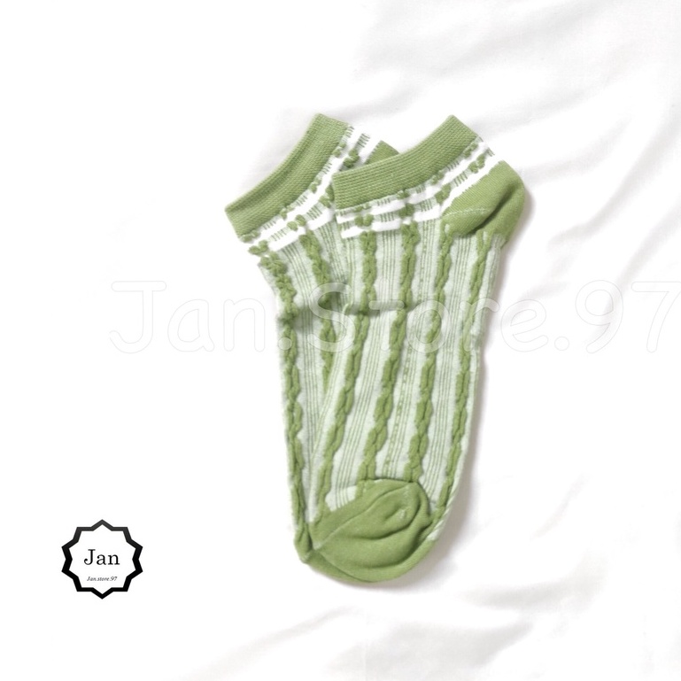 Vớ ngắn cổ xanh lá, tất cổ ngắn green ulzzang nam nữ NEKO