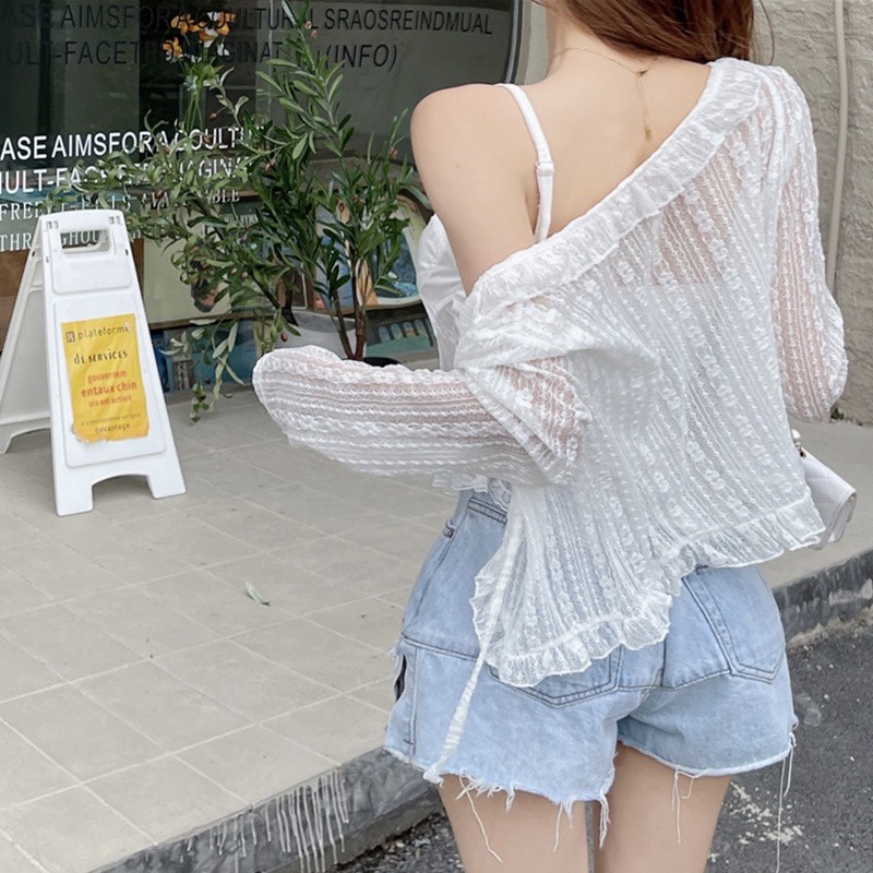 Áo Khoác Cardigan Chống Nắng Thoáng Khí Thời Trang Mùa Hè