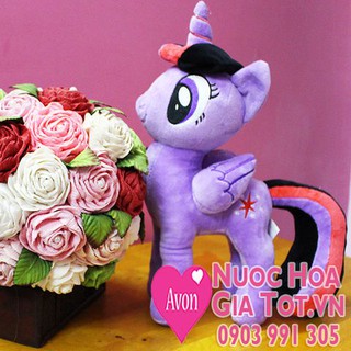 CÓ SẴN - THÚ BÔNG NGỰA PONY TWIGHTLIGHT SPARKLE TÍM MẪU XỊN 30cm tặng túi quà