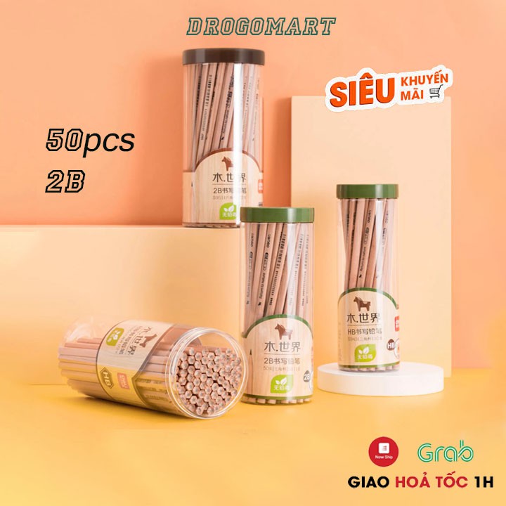 Hộp 50 Chiếc Bút Chì Gỗ 2B Loại Tốt - DG0279