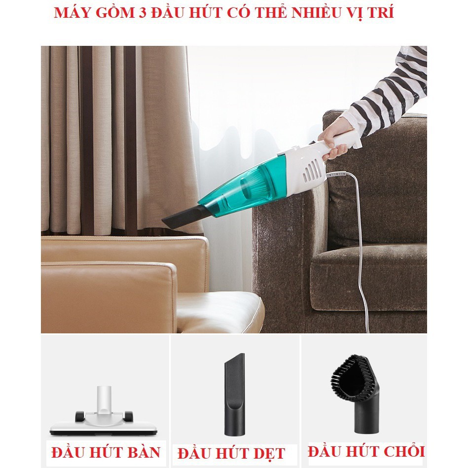 Máy Hút Hụi Cầm Tay Siêu Lốc Xóay Deerma DX118C - Công suất lớn, nhẹ nhàng, thân thiện với người dùng, dễ dàng sử dụng