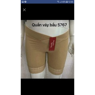 Quần mặc váy bầu, quần đùi bầu mặc váy cạp chéo loại đẹp