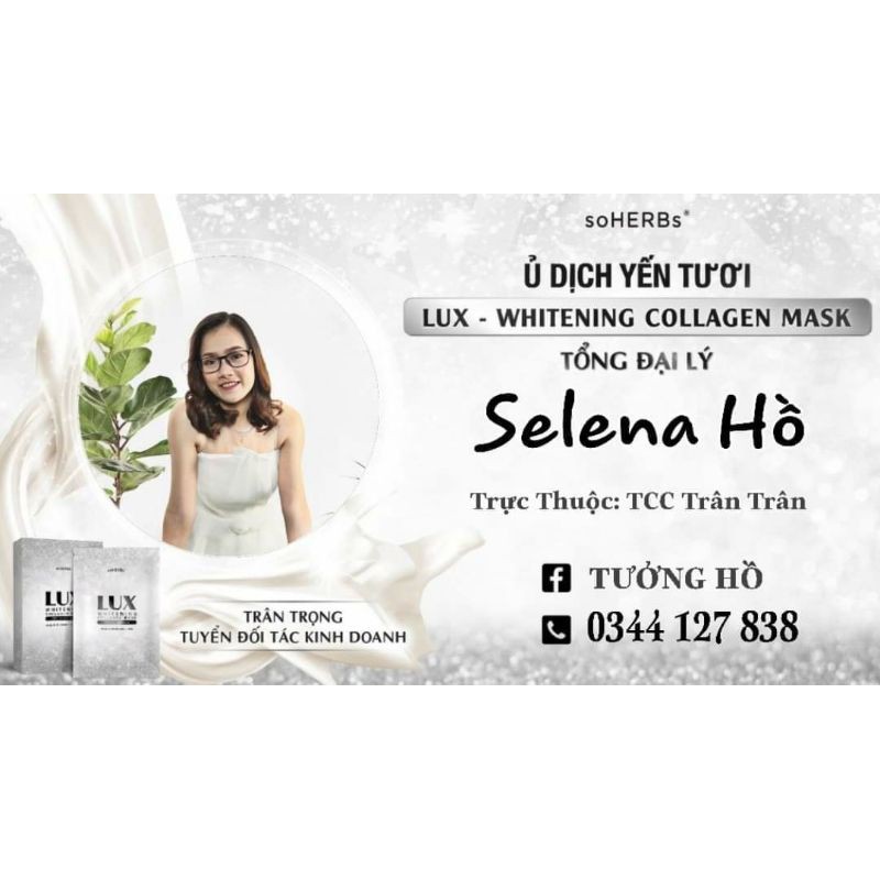 [CHÍNH HÃNG 100%] Ủ Trắng Yến Tươi Lux Soherbs | BigBuy360 - bigbuy360.vn