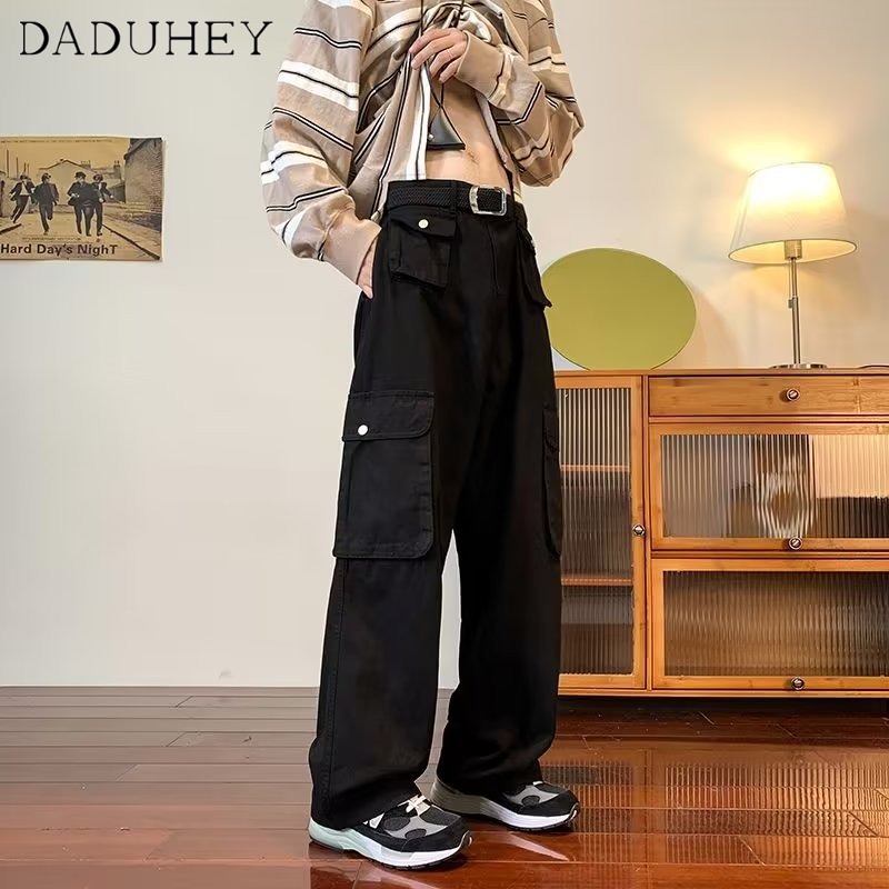 DaDuHey Shemoda Street Style Casual Pants 2022 New Trend Stylish Multi-Pocket Overalls