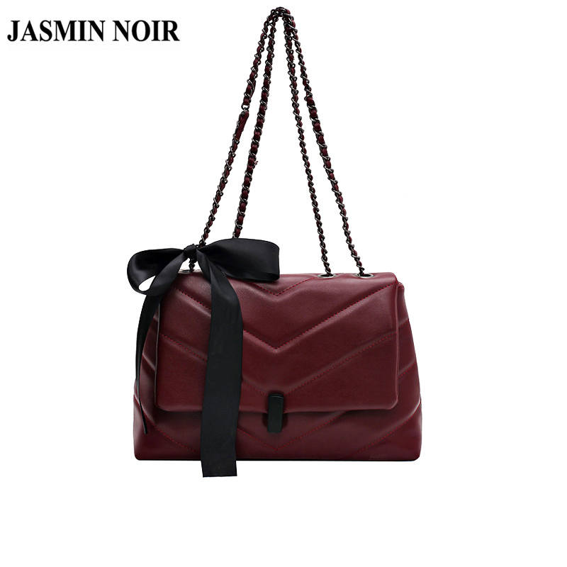 Túi Xách Nữ JASMIN NOIR Cột Nơ Dây Xích Đeo Thời Trang Cá Tính