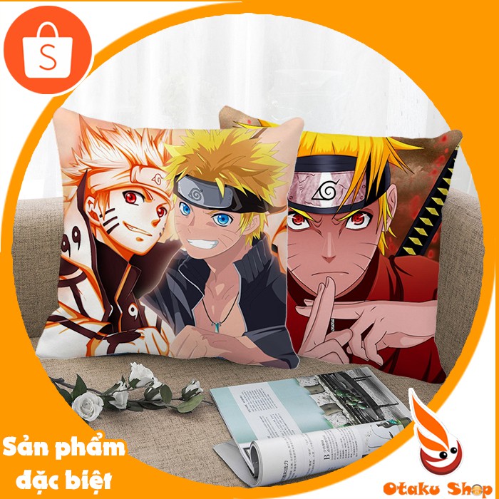 Áo gối, bao gối, gối sofa, gối tựa lưng 40x40 Anime Naruto - Otaku Shop