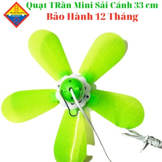 Quạt treo màn quạt trần mini 5 cánh loại sịn