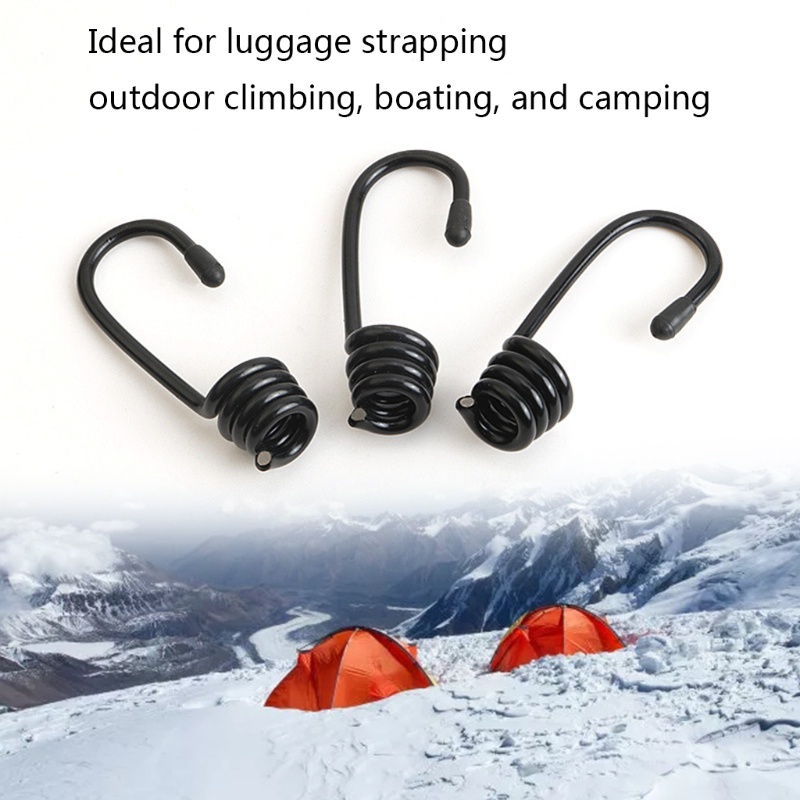 Bộ 12 Dây Thừng Xoắn Ốc 7mm Co Giãn Móc Hành Lý