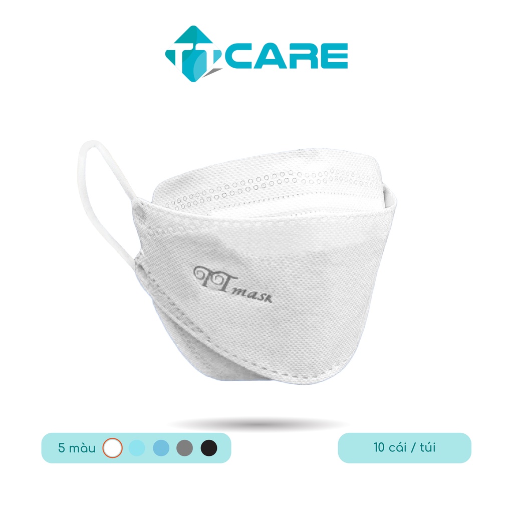 Túi 10 Khẩu Trang Y Tế 4D 4 Lớp TTMASK KF94 / Nhiều Màu / Chính Hãng TTCare