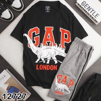 BỘ THUN NGẮN GAP BÉ TRAI IN HÌNH NHIỀU MẪU 19-60KG (LINK 2)