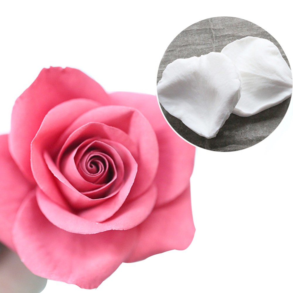 KALAIEN 3D Hoa Hồng Fondant Cánh Hoa Silicon Bộ Khuôn Sáng Tạo Trang Trí Bánh Ăn Được Thích Hợp Cho Bánh Fomdant Khuôn Silicon Tĩnh Mạch Kẹo Cao Su Dán Dụng Cụ Fondant Dụng Cụ
