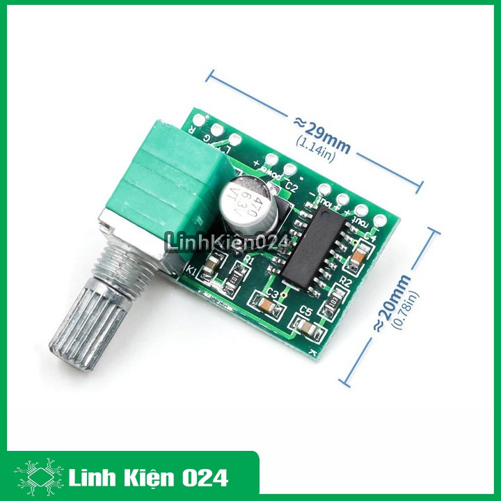Mạch khuếch đại âm thanh PAM8403 2X3W 5V Có Volume