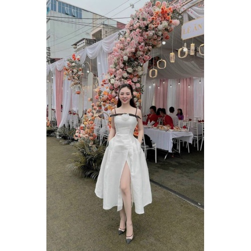 (SIÊU HÓT) Váy tiêu thư THIẾT KẾ  đầm hai dây sang chảnh